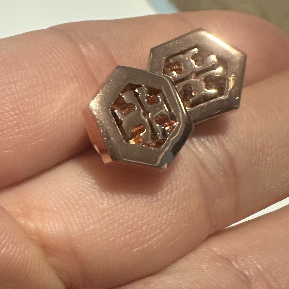 Tory Burch Rose Gold Tone earrings - Picture 2 of 3